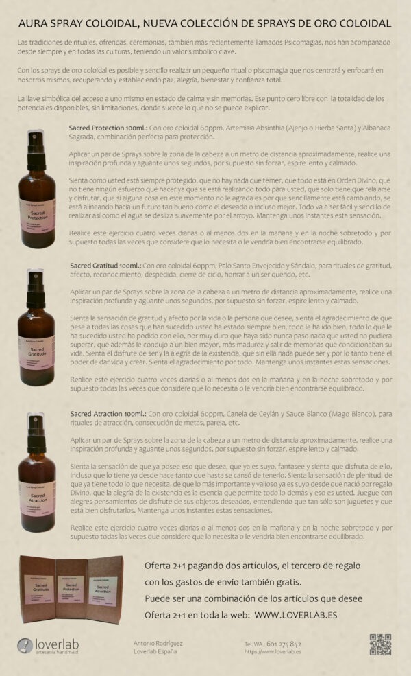 Aura Spray Sacred Protection 100ml. - Imagen 3