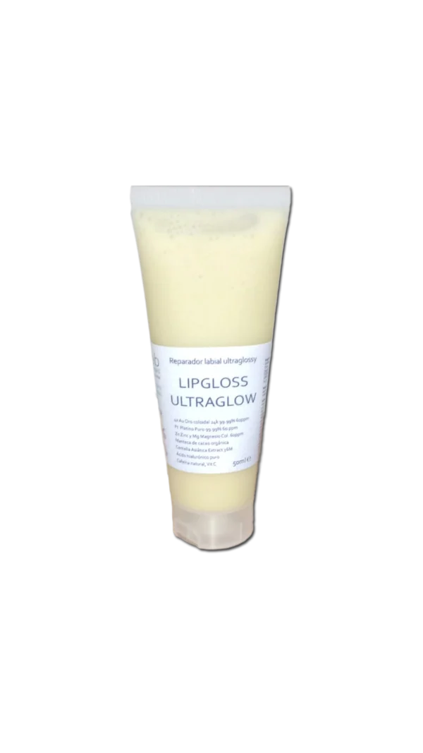 Lipgloss Ultraglow 50ml. Reparador labial brillante y saludable